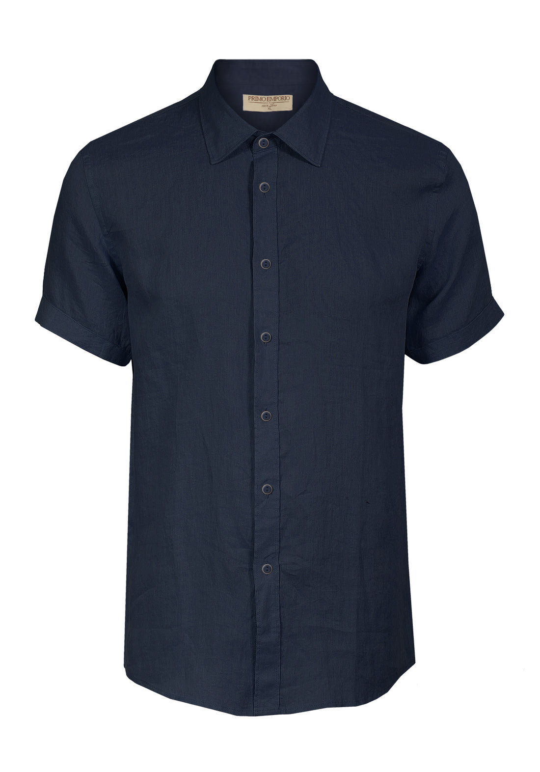 Half Sleeve Linen Shirt - Blue