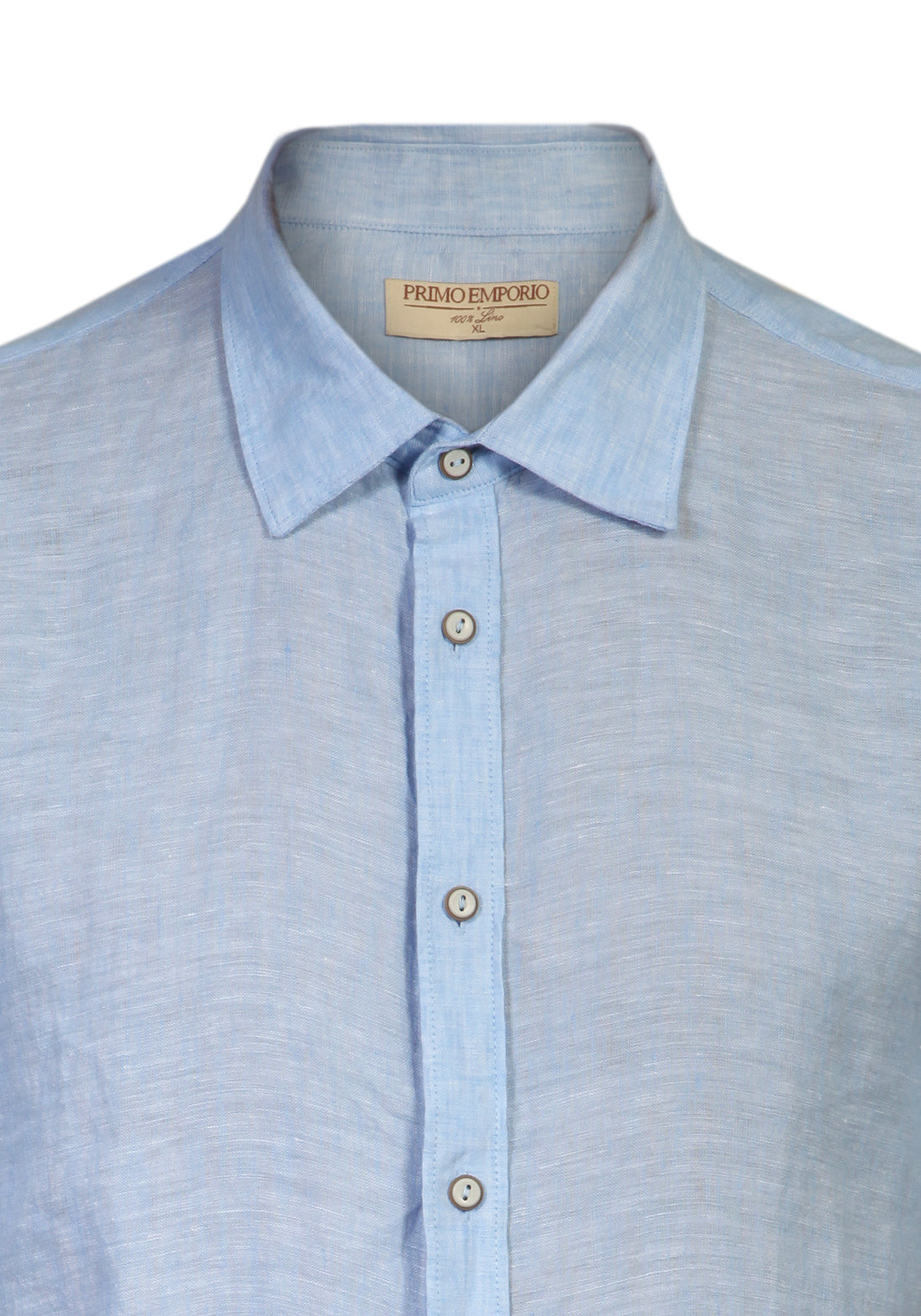 Half Sleeve Linen Shirt - Light Blue