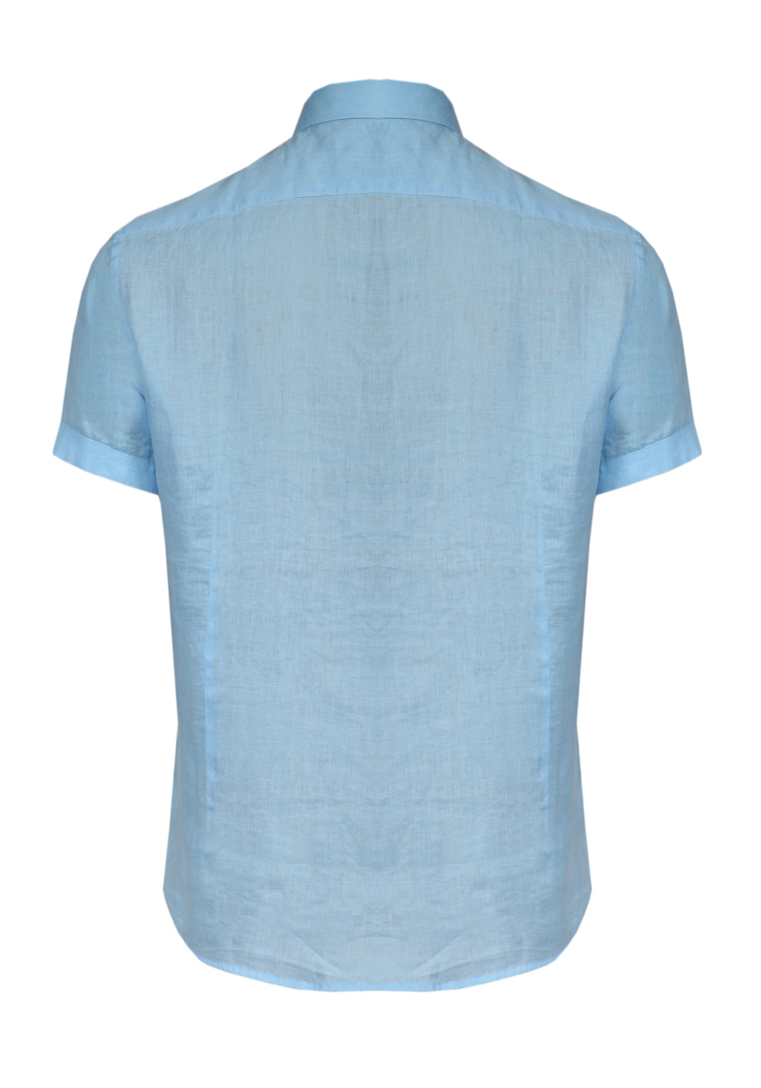 Half Sleeve Linen Shirt - Turquoise