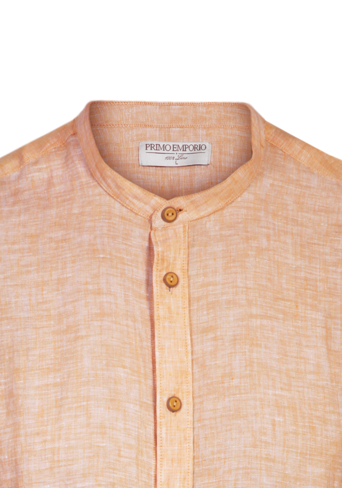 Half Sleeve Korean Linen Shirt - Orange