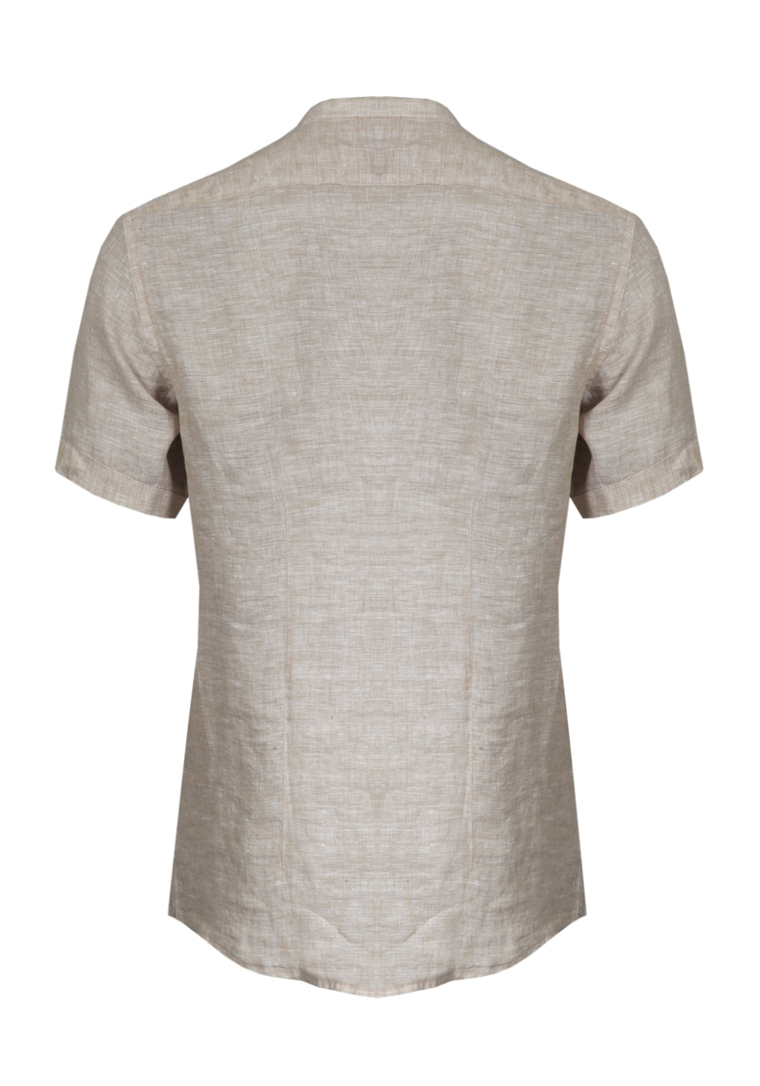 Half Sleeve Korean Linen Shirt - Ecru