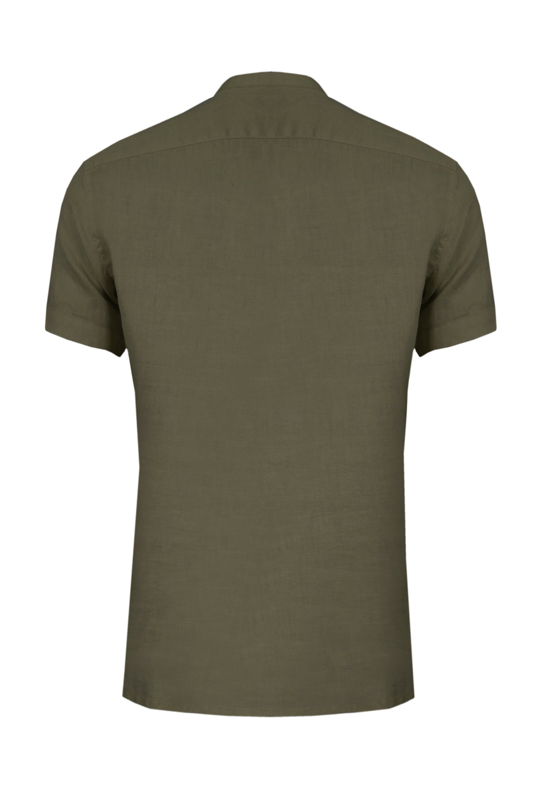 Half Sleeve Korean Linen Shirt - Military