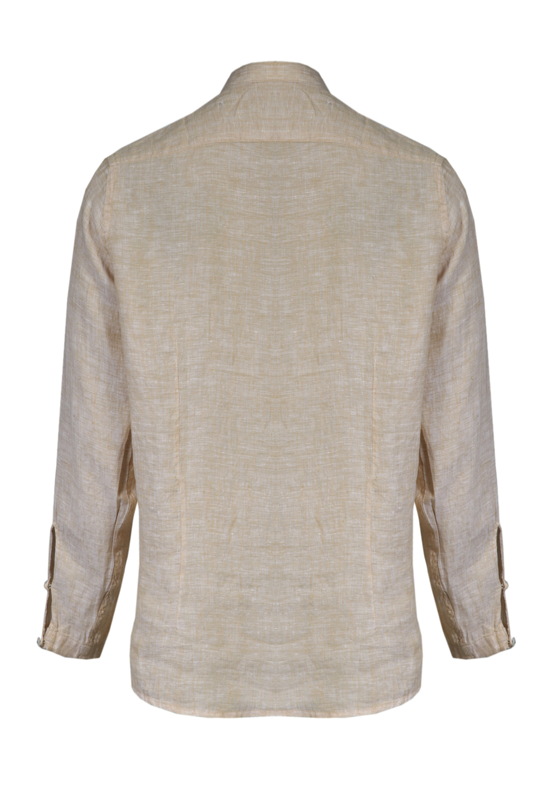 Long Sleeve Linen Tunic Shirt - Ecru