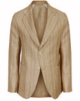 Single-breasted suit in striped linen