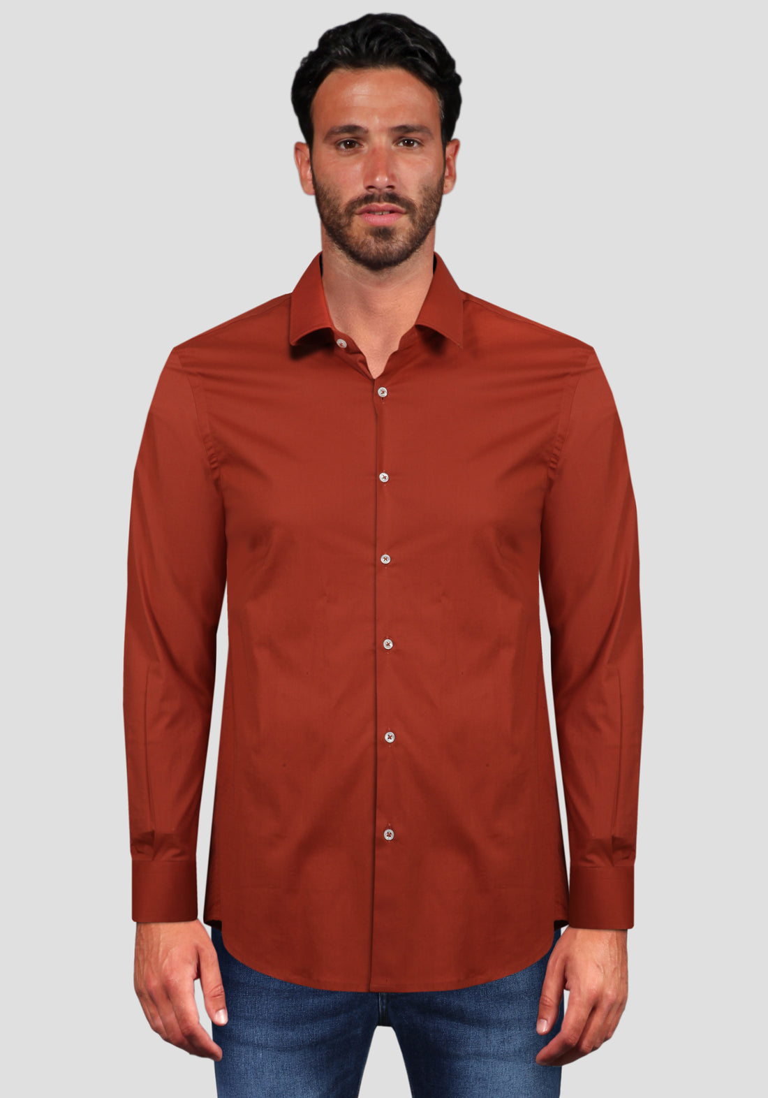 Slim Fit Shirt with French Collar -Tegola-