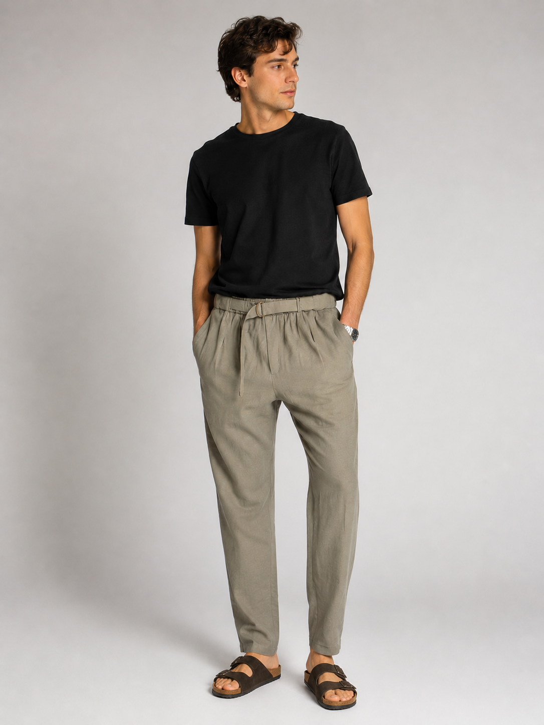Pantalone Largo tessuto cascante