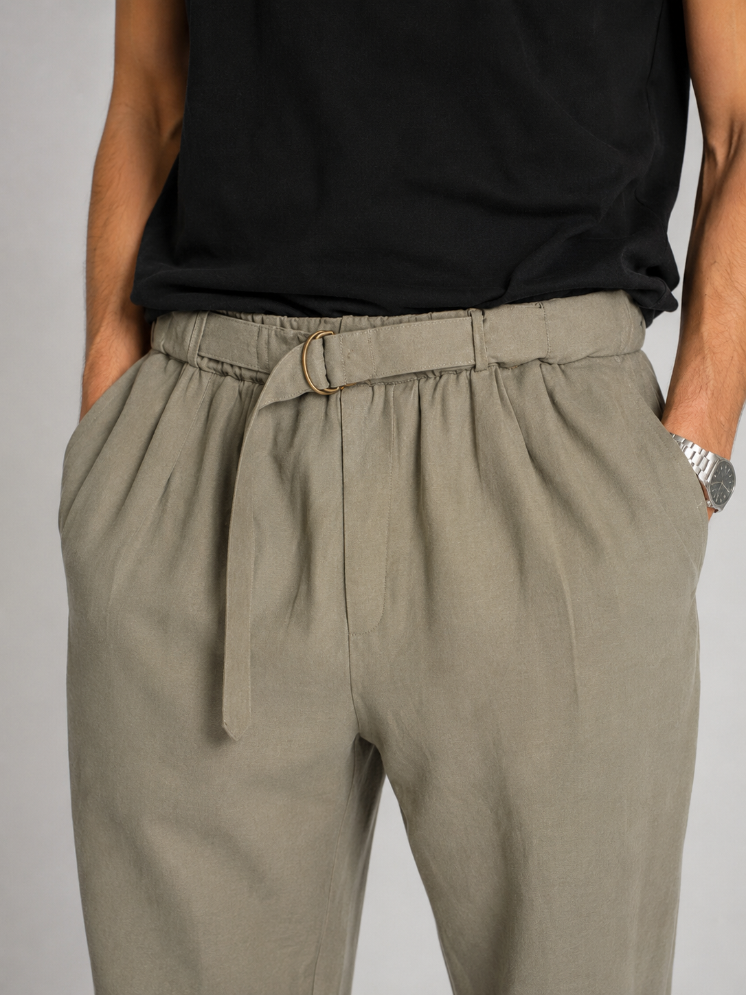 Pantalone Largo tessuto cascante