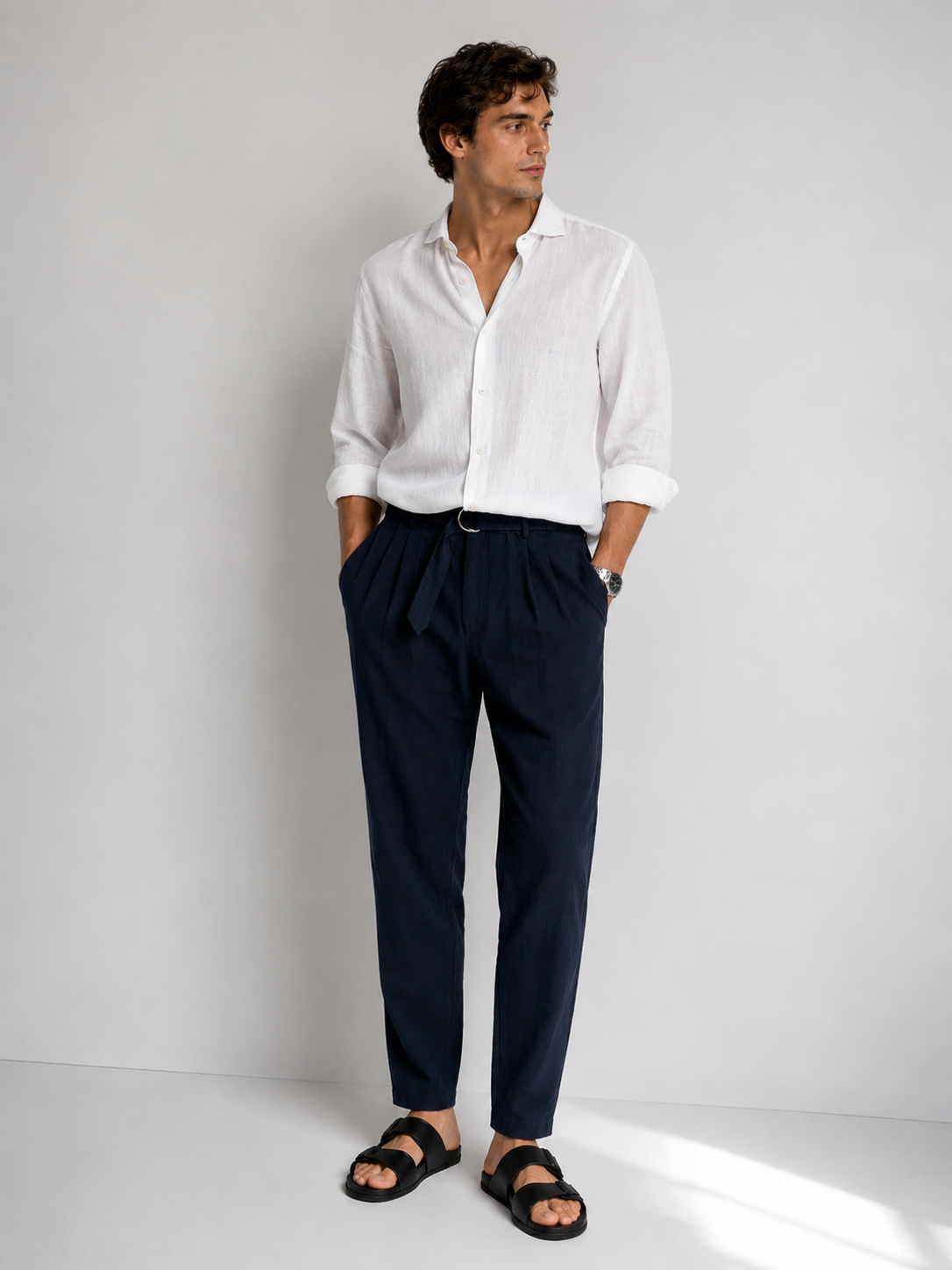 Pantalone Largo tessuto cascante