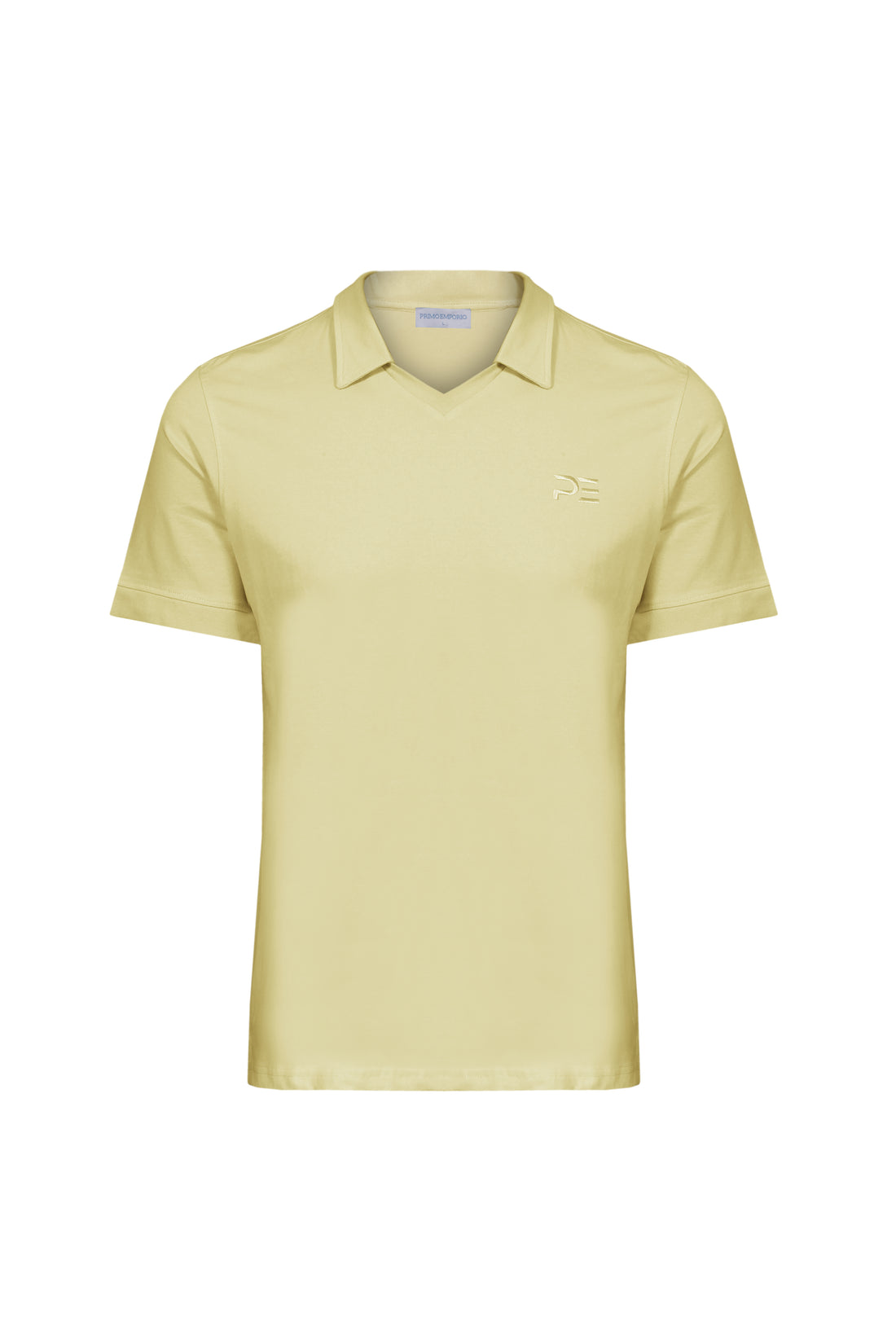 Half-sleeved polo shirt with embroidered logo