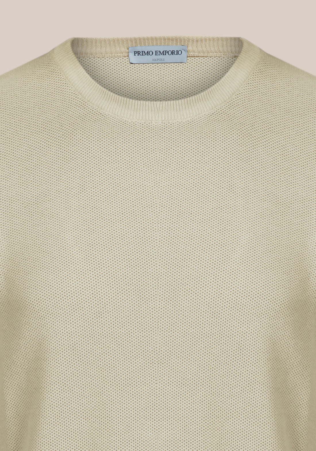 Primo Emporio Maglia giro collo tessitura punto riso
