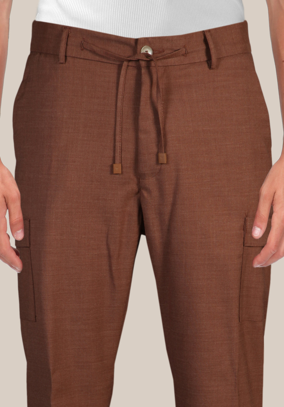 Pantalone cotone con tascone laterale