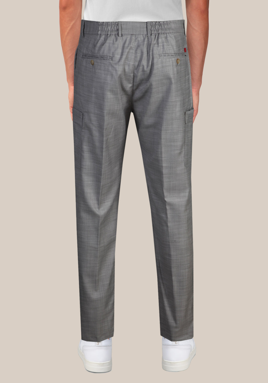 Cotton trousers with large side pocket