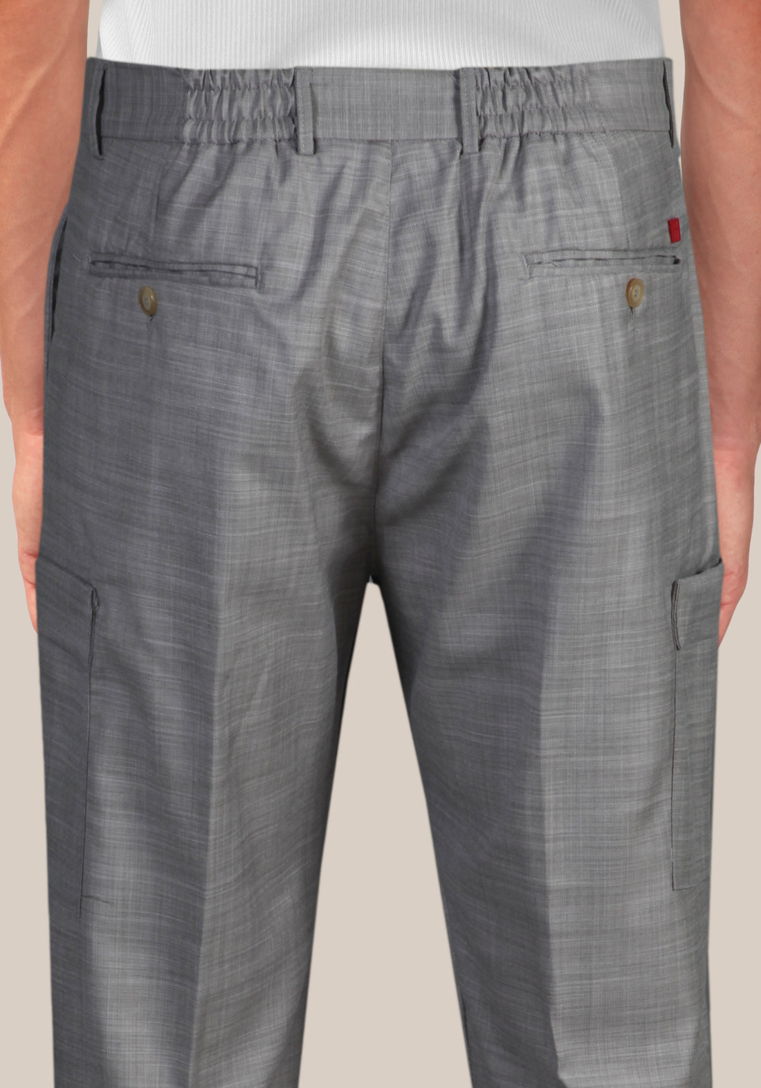 Cotton trousers with large side pocket