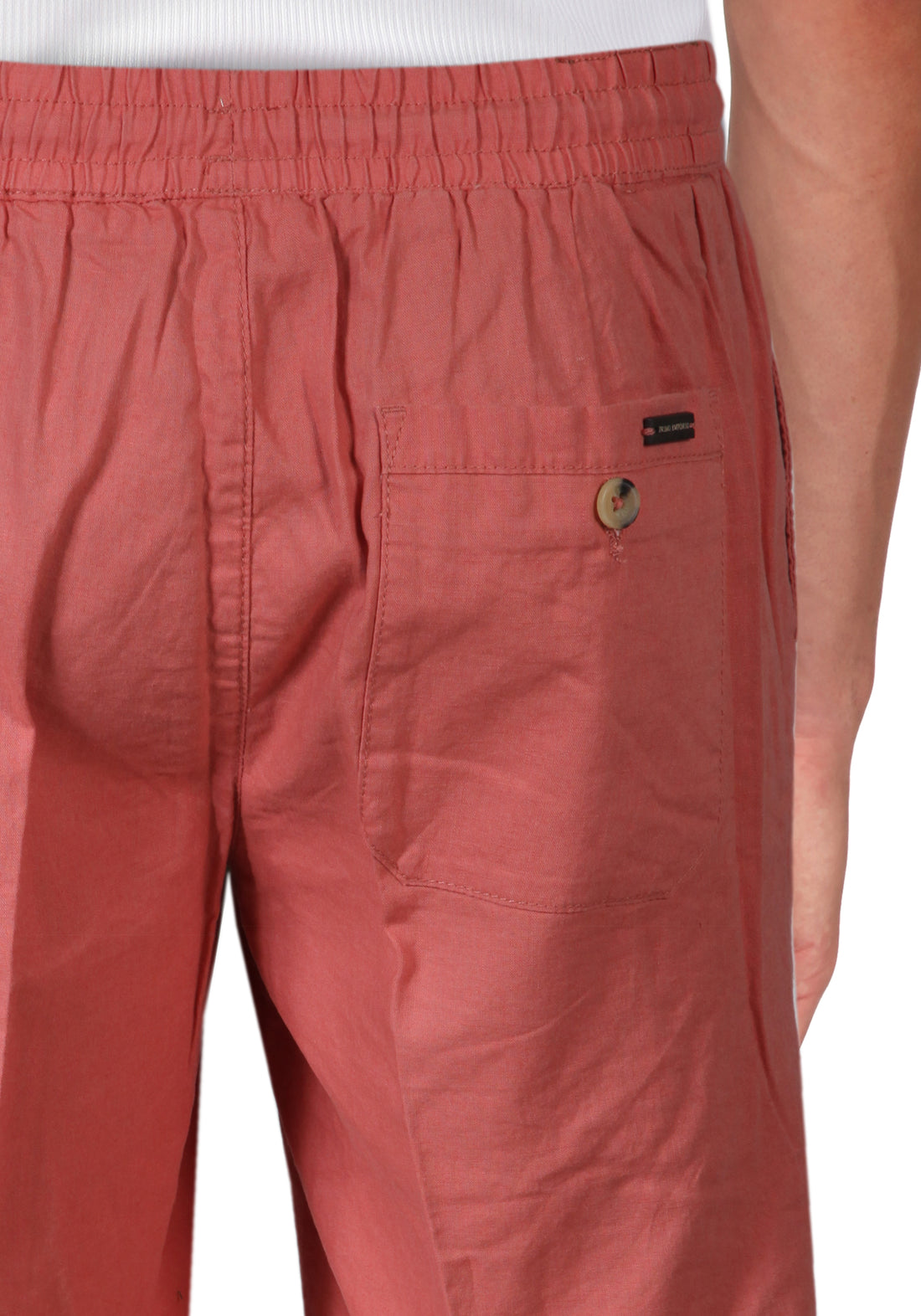 America Pocket Linen Bermuda Shorts - Brick