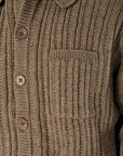 Cardigan in lana con Bottoni interno Pile