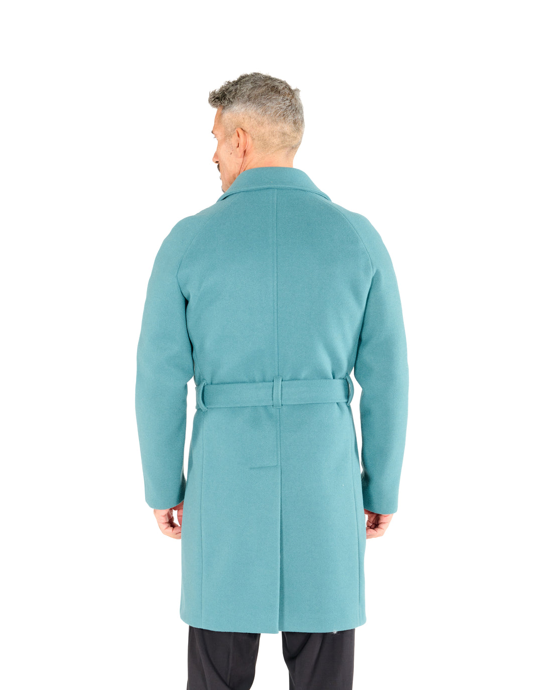 Wool coat with belt - Blue