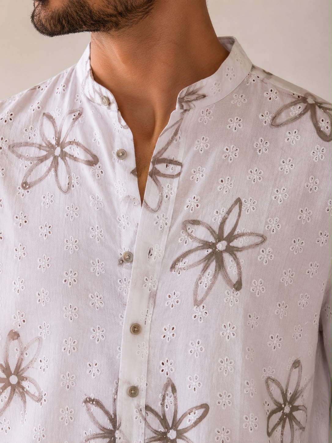 Camicia tessuto sangallo