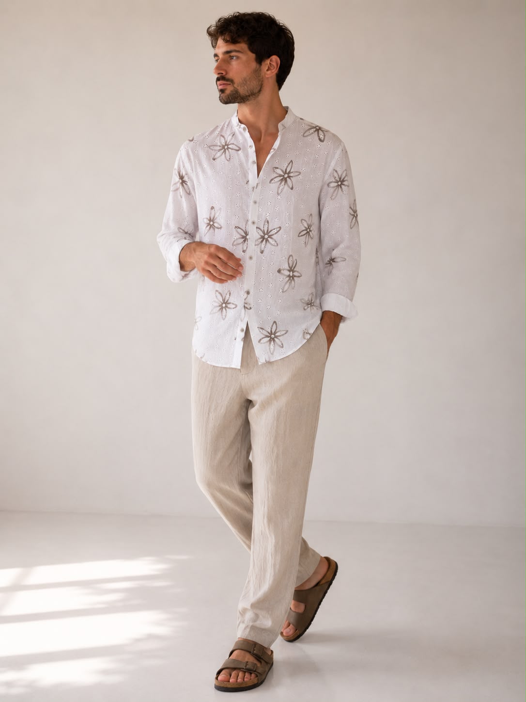 Camicia tessuto sangallo