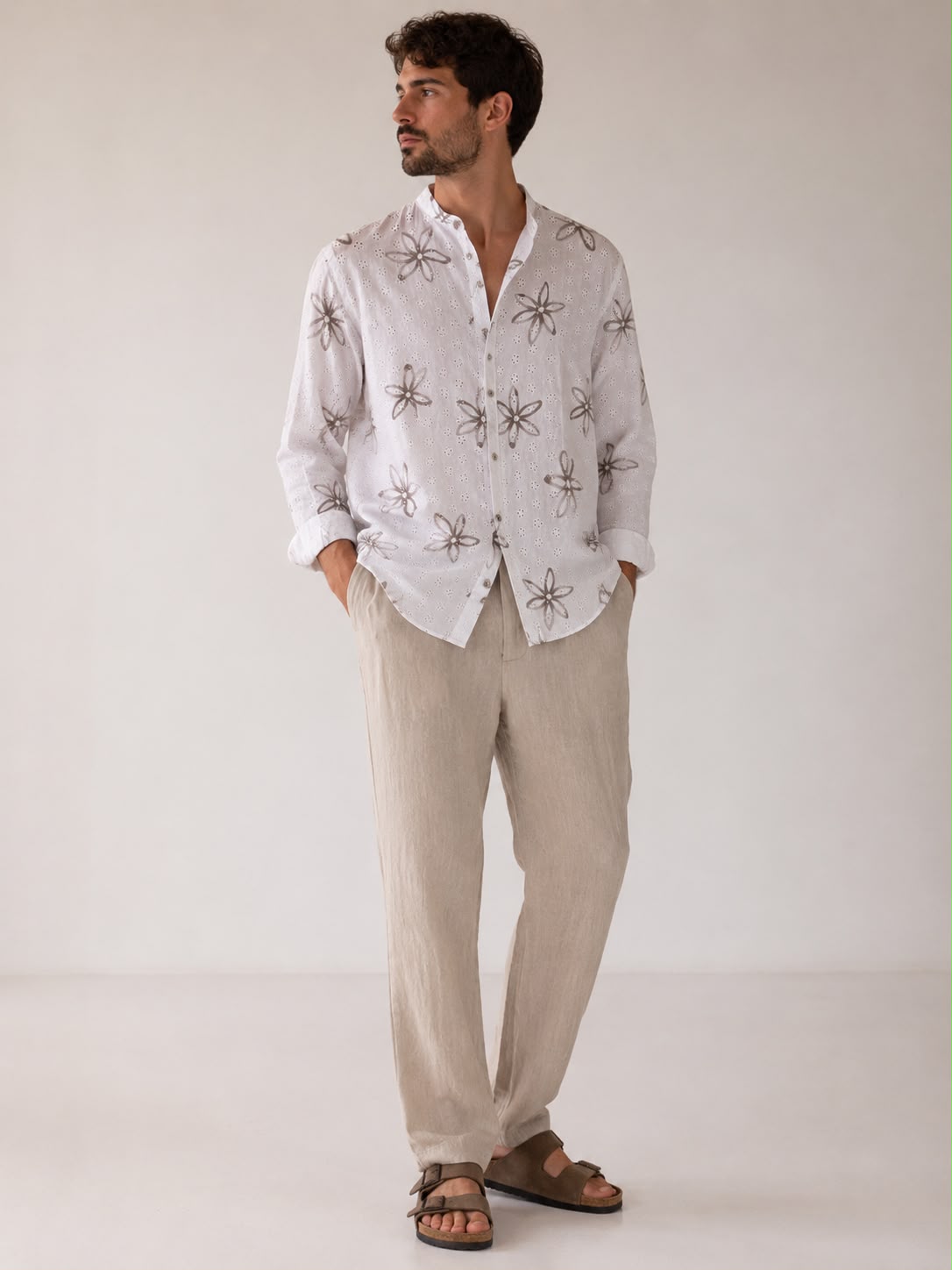 Camicia tessuto sangallo