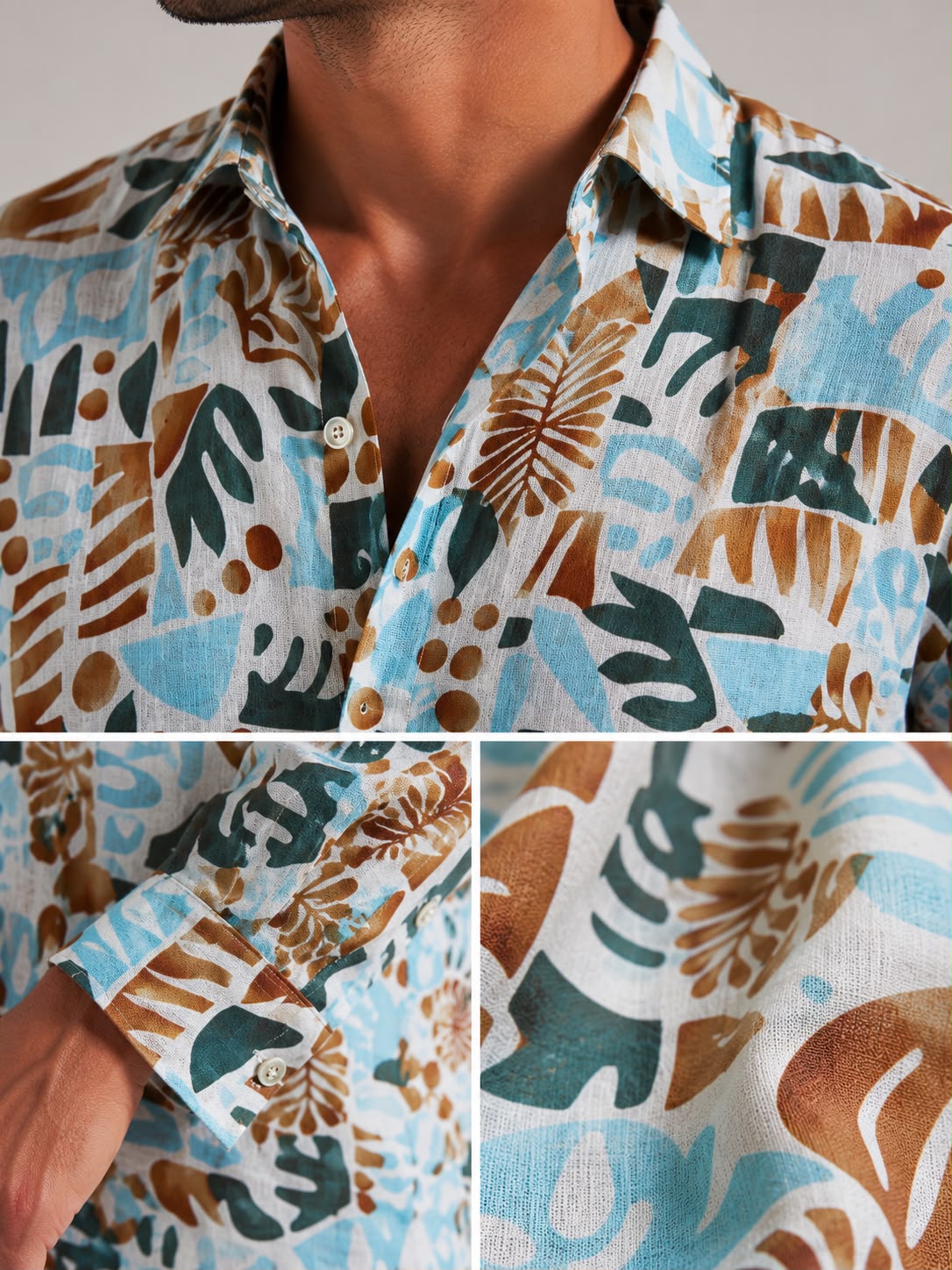 Camicia manica lunga con stampa