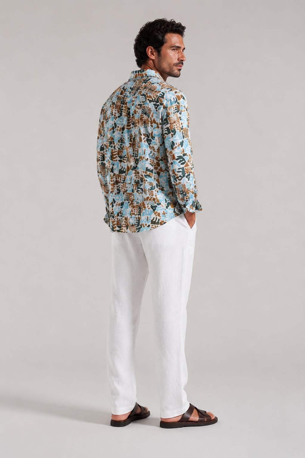 Camicia manica lunga con stampa