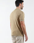 Knitted half sleeve shirt - Beige