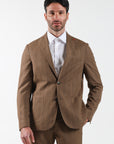 Striped effect single-breasted suit - Moro