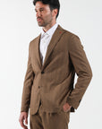 Striped effect single-breasted suit - Moro