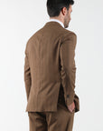 Striped effect single-breasted suit - Moro